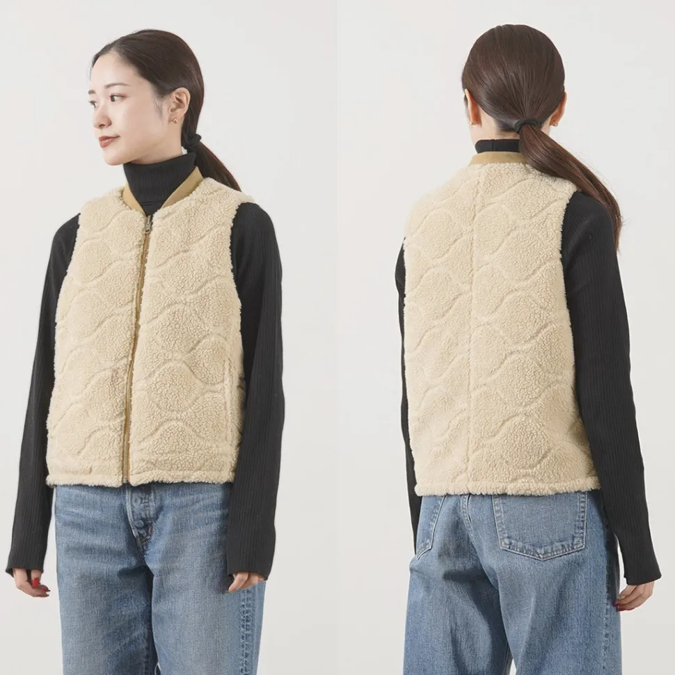 FNOR / Quilted Sheepskin Boa MIL Vest