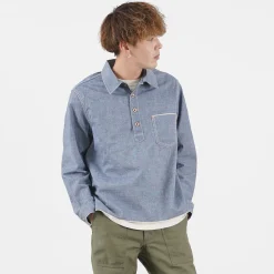 FOB FACTORY / F3487 Chambray pullover shirt
