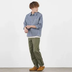 FOB FACTORY / F3487 Chambray pullover shirt