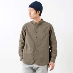 FOB FACTORY / F3464 Dye band collar shirt