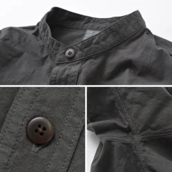 FOB FACTORY / F3464 Dye band collar shirt