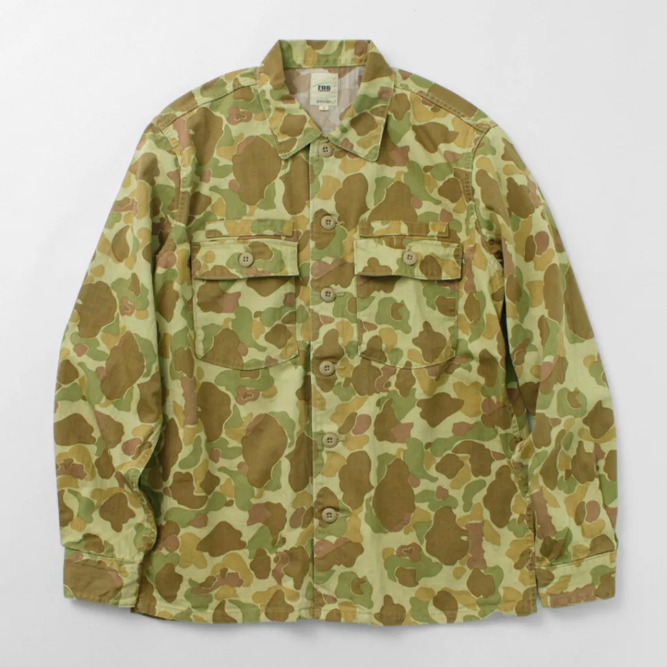 FOB FACTORY / F2362 Fatigue shirt jacket camo