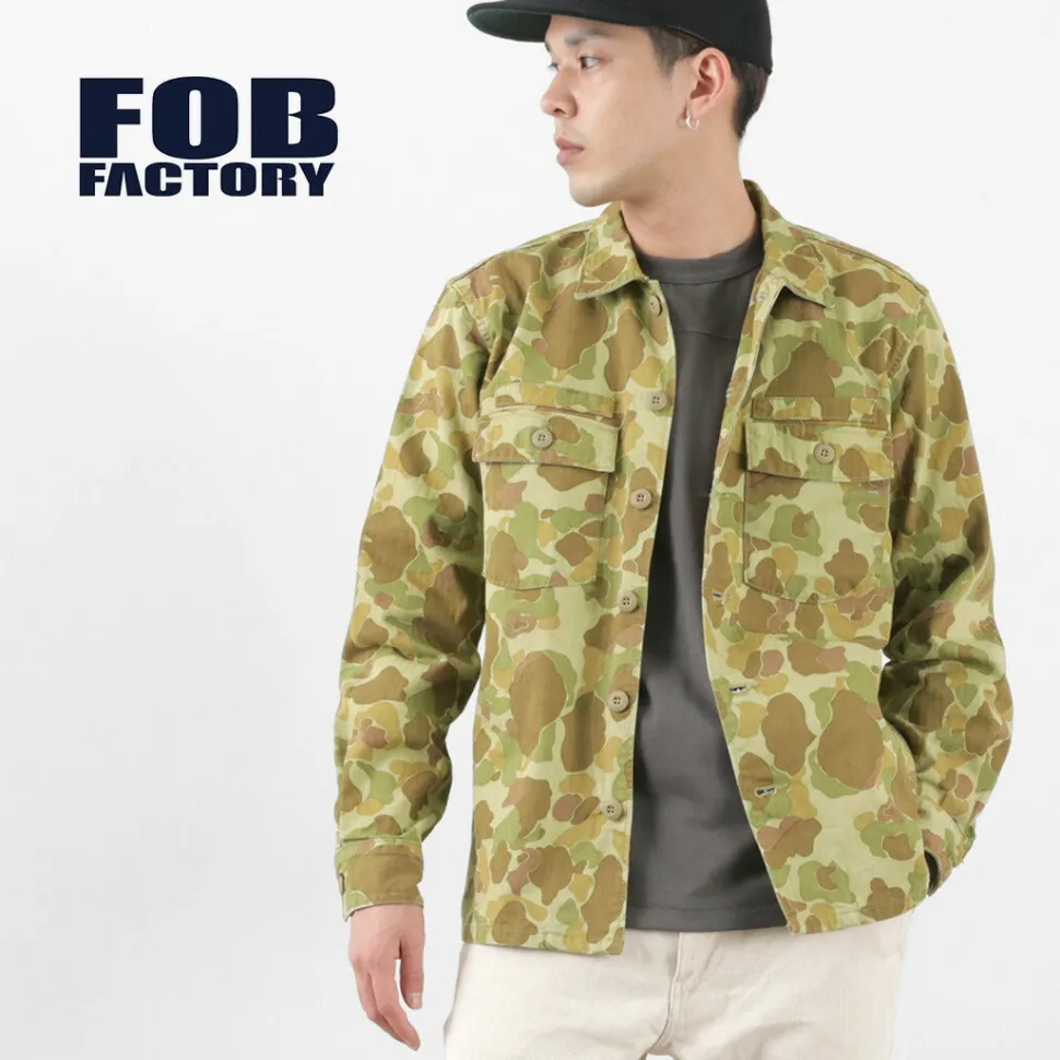 FOB FACTORY / F2362 Fatigue shirt jacket camo