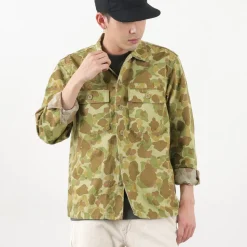 FOB FACTORY / F2362 Fatigue shirt jacket camo