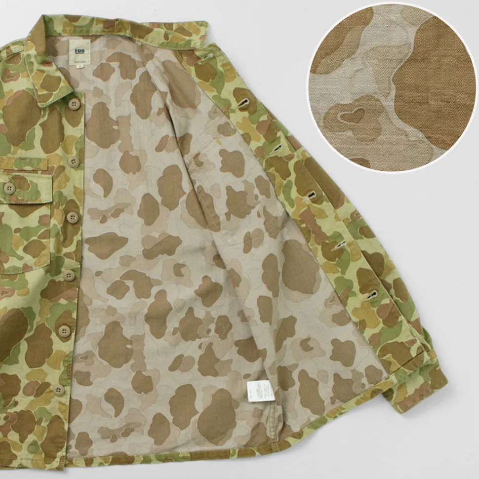 FOB FACTORY / F2362 Fatigue shirt jacket camo