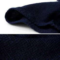 FOB FACTORY / F3493 Indigo waffle T-shirt