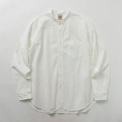 FOB FACTORY / F3429 Long sleeve Ox band collar shirt