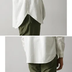 FOB FACTORY / F3429 Long sleeve Ox band collar shirt