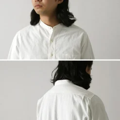 FOB FACTORY / F3429 Long sleeve Ox band collar shirt