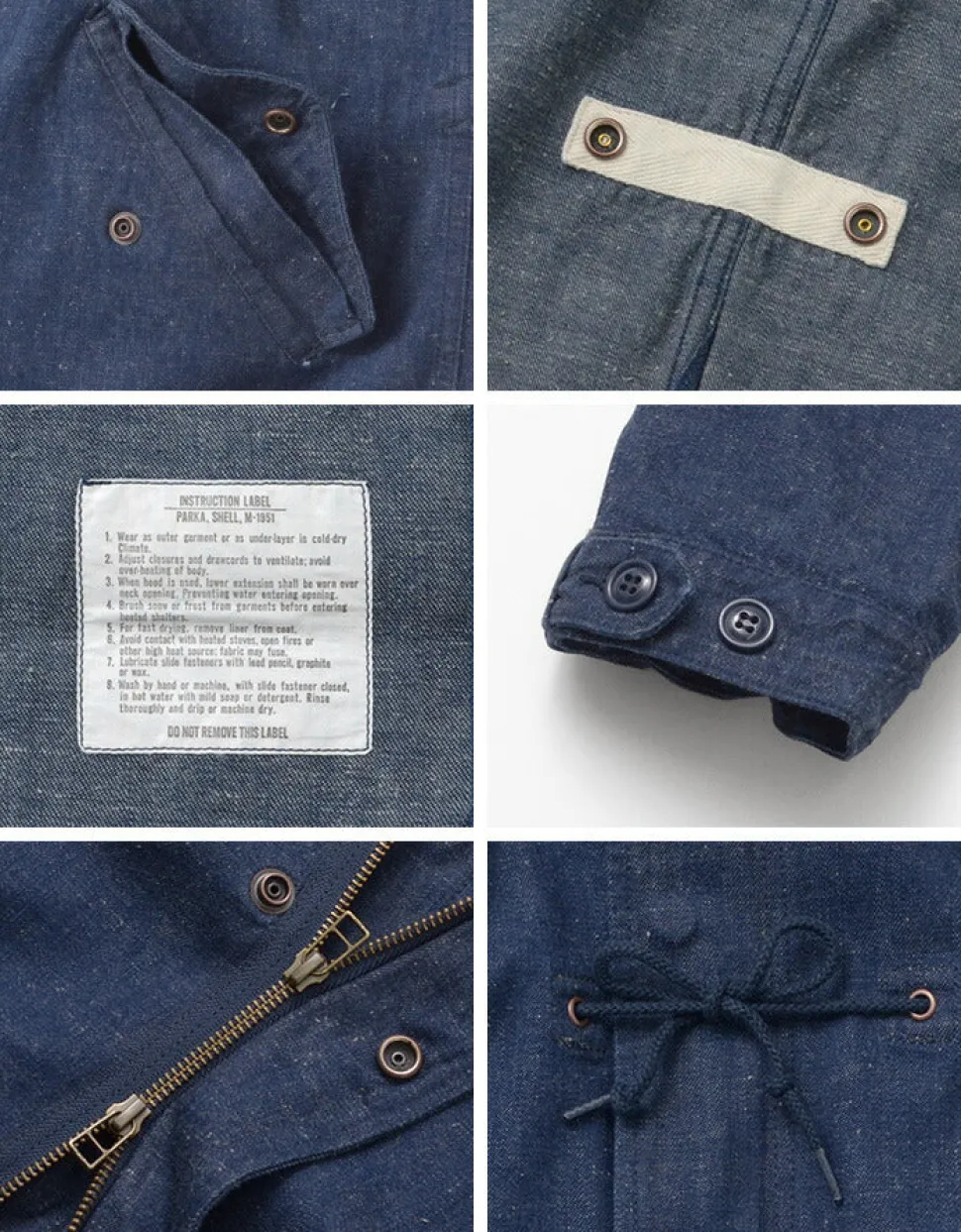 FOB FACTORY / F2420 M-51 denim shell parka