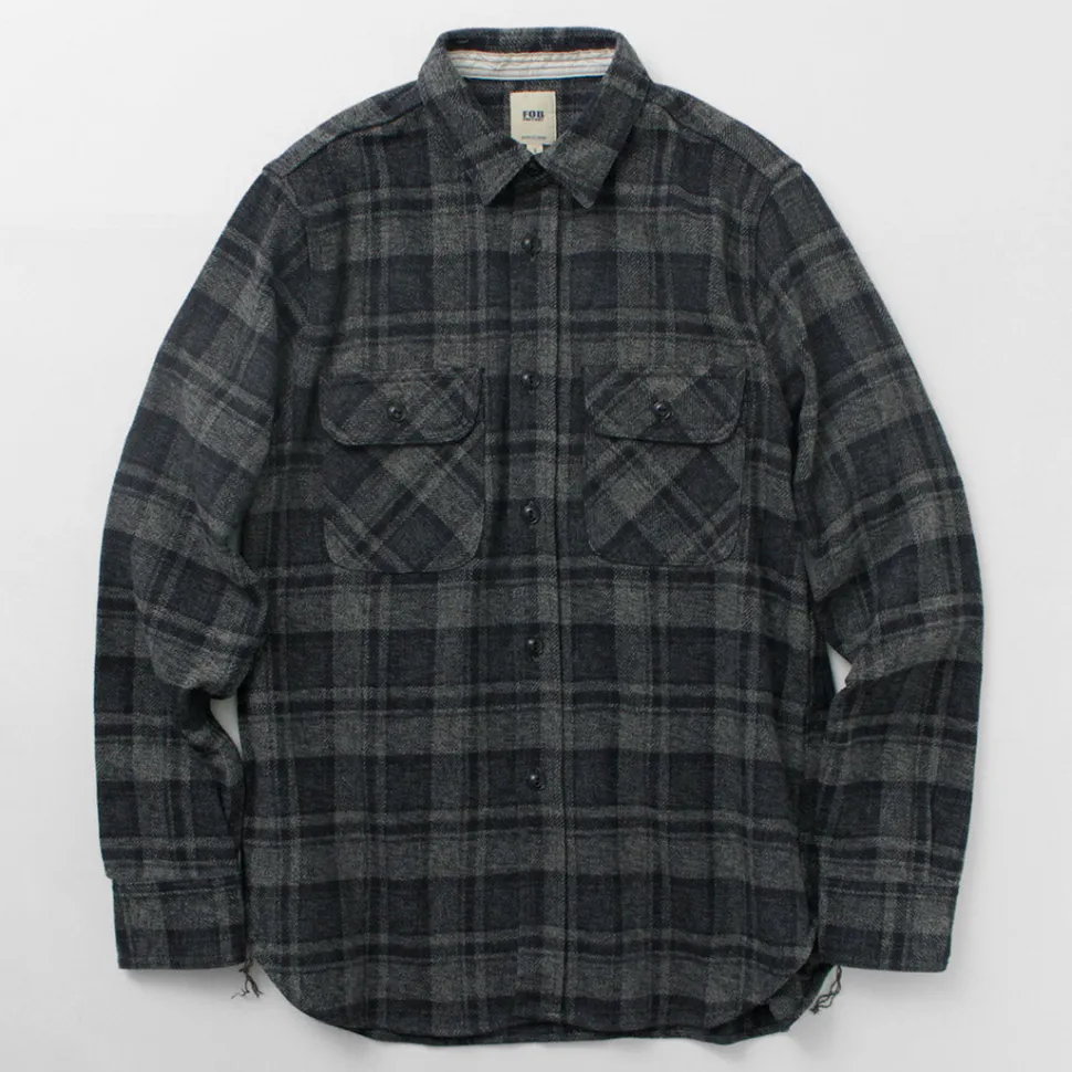 FOB FACTORY / F3497 Nel check work shirt