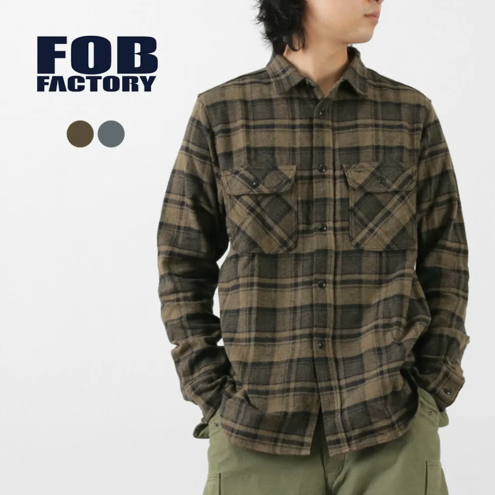 FOB FACTORY / F3497 Nel check work shirt