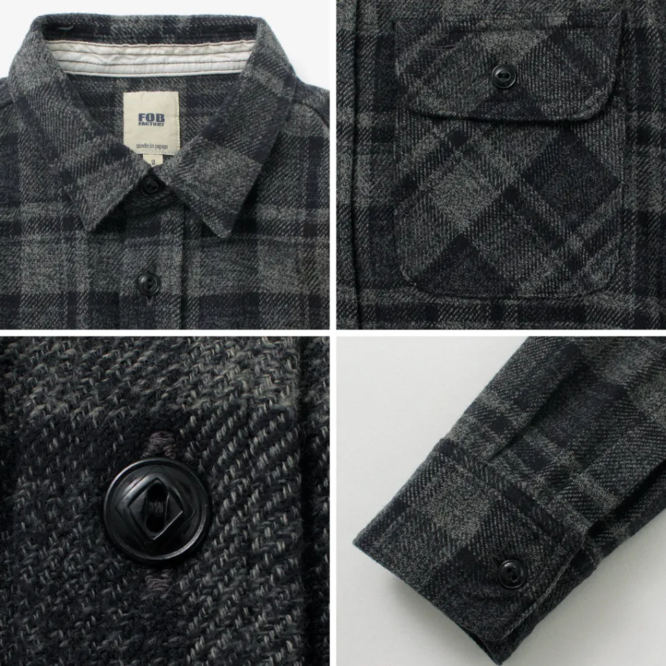 FOB FACTORY / F3497 Nel check work shirt