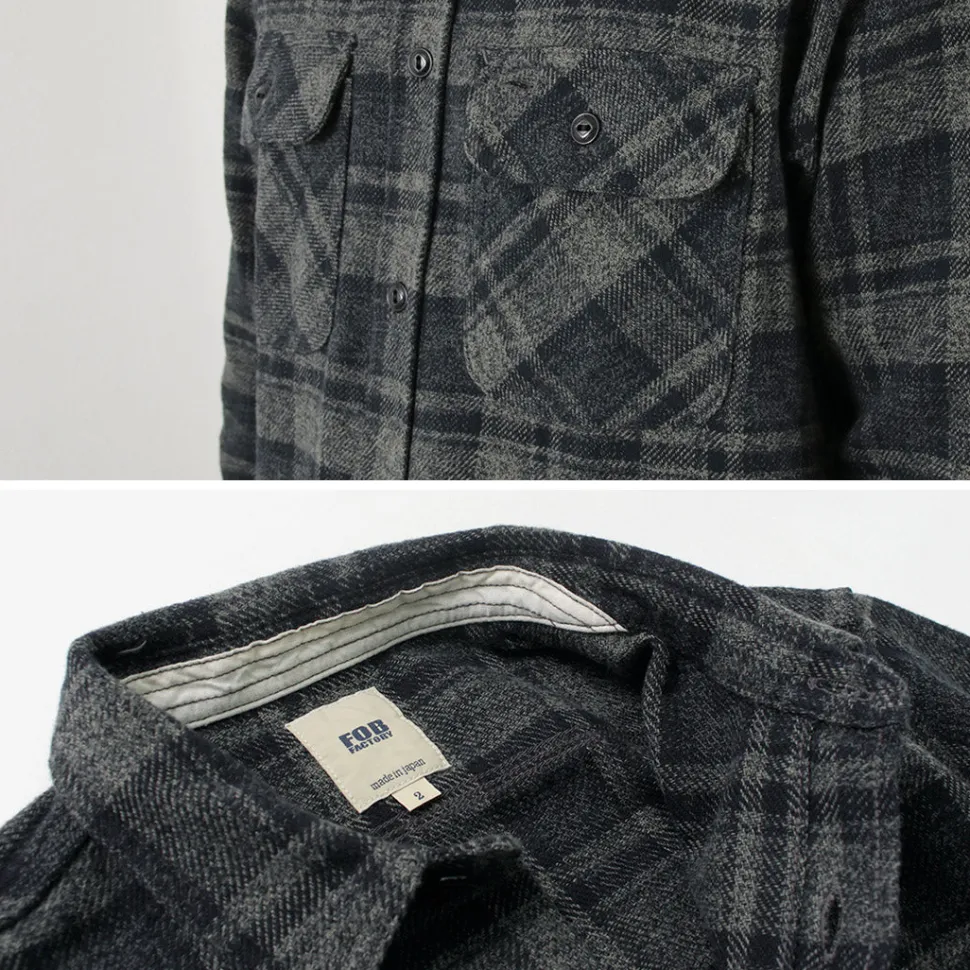 FOB FACTORY / F3497 Nel check work shirt