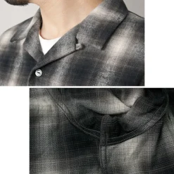 FOB FACTORY / F3505 Nel open collar shirt