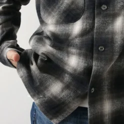 FOB FACTORY / F3505 Nel open collar shirt