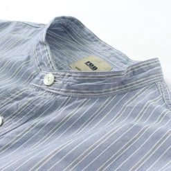 FOB FACTORY / F3488 striped band collar shirt