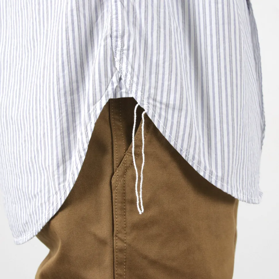 FOB FACTORY / F3488 striped band collar shirt
