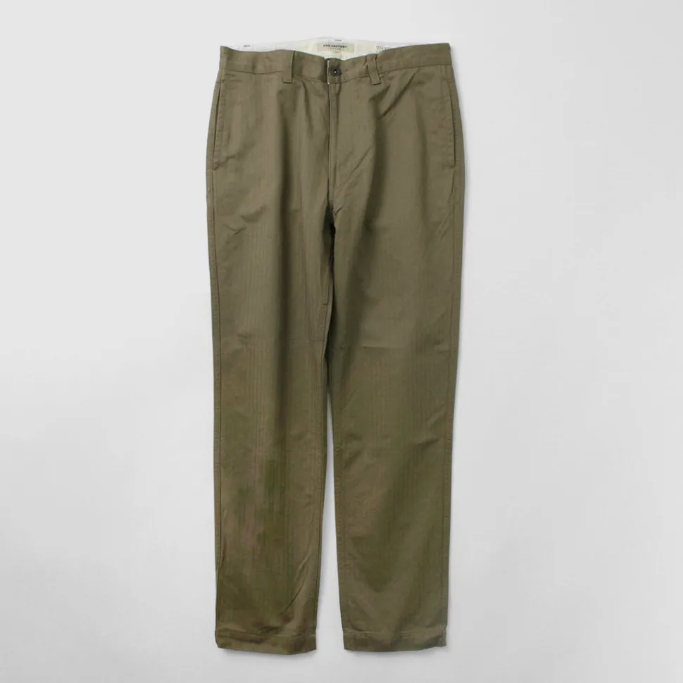 FOB FACTORY / F0522 Vat dye herringbone trouser