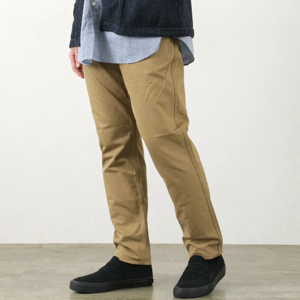 FOB FACTORY / F0522 Vat dye herringbone trouser