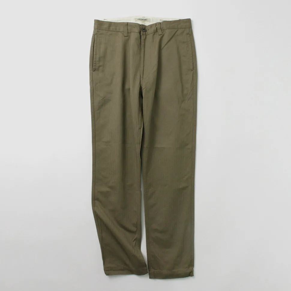 FOB FACTORY / F0522 Vat dye herringbone trouser