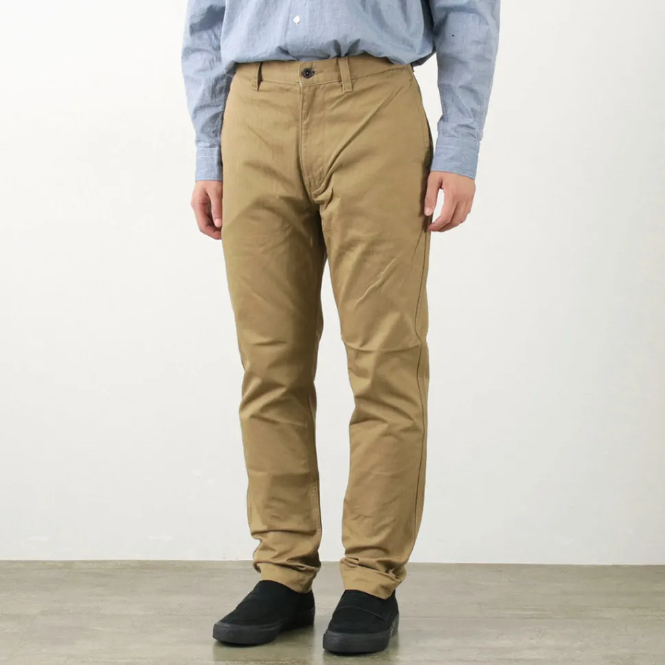 FOB FACTORY / F0522 Vat dye herringbone trouser