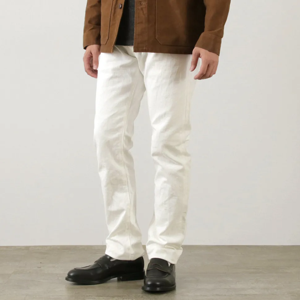 FOB FACTORY / F1153 White Denim 60 Twill 5P