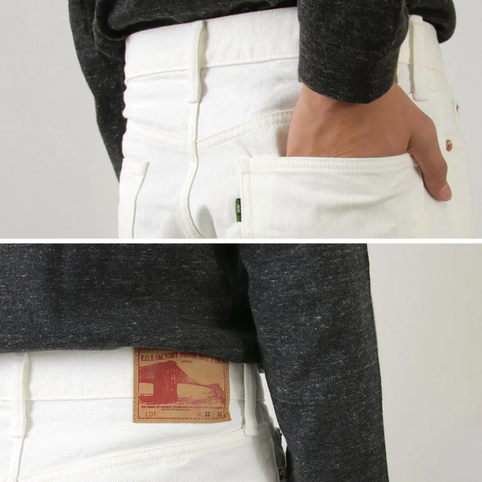 FOB FACTORY / F1153 White Denim 60 Twill 5P