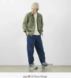 FOB FACTORY / F0511 WW2 Denim deck trousers Used finish