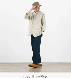 FOB FACTORY / FRC006 military dump band collar shirt