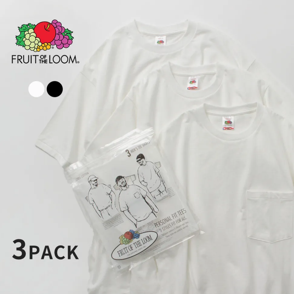 FRUIT OF THE LOOM / Personal Fit 3 Pack T-Shirts
