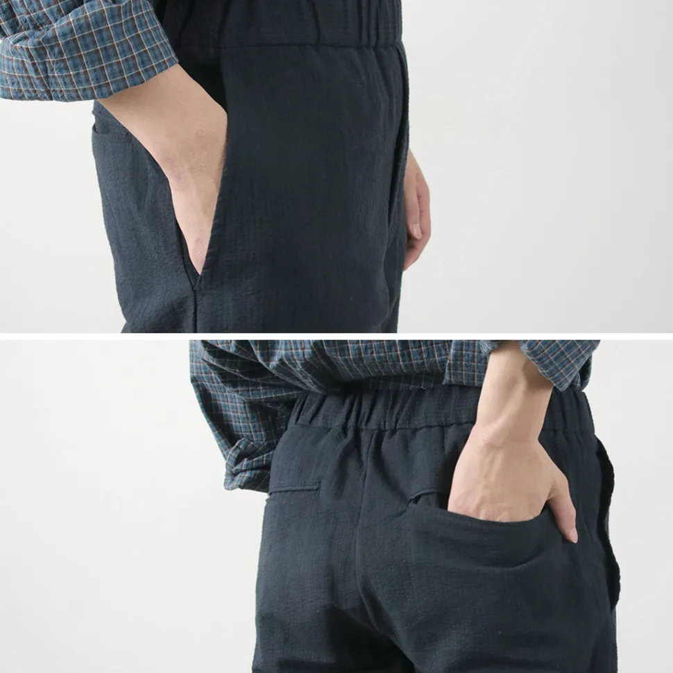 FUJITO / Cotton Linen Seersucker Easy Pants