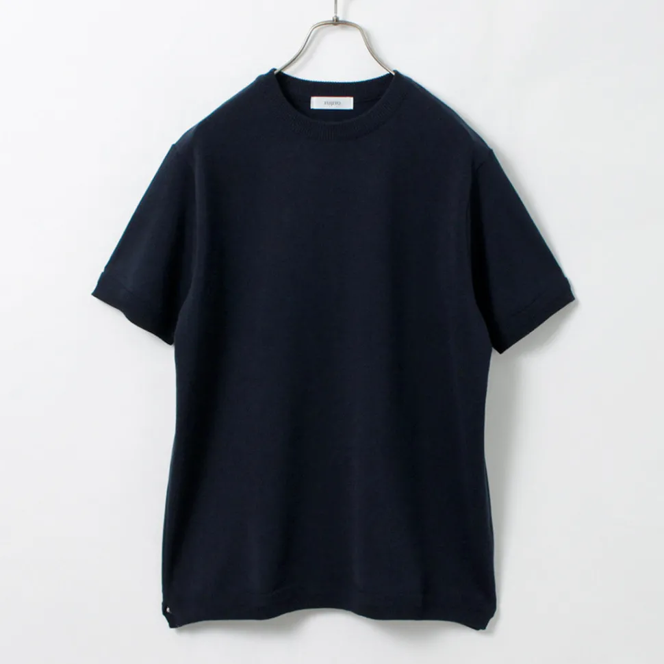 FUJITO / Crew Neck Knit T-Shirt