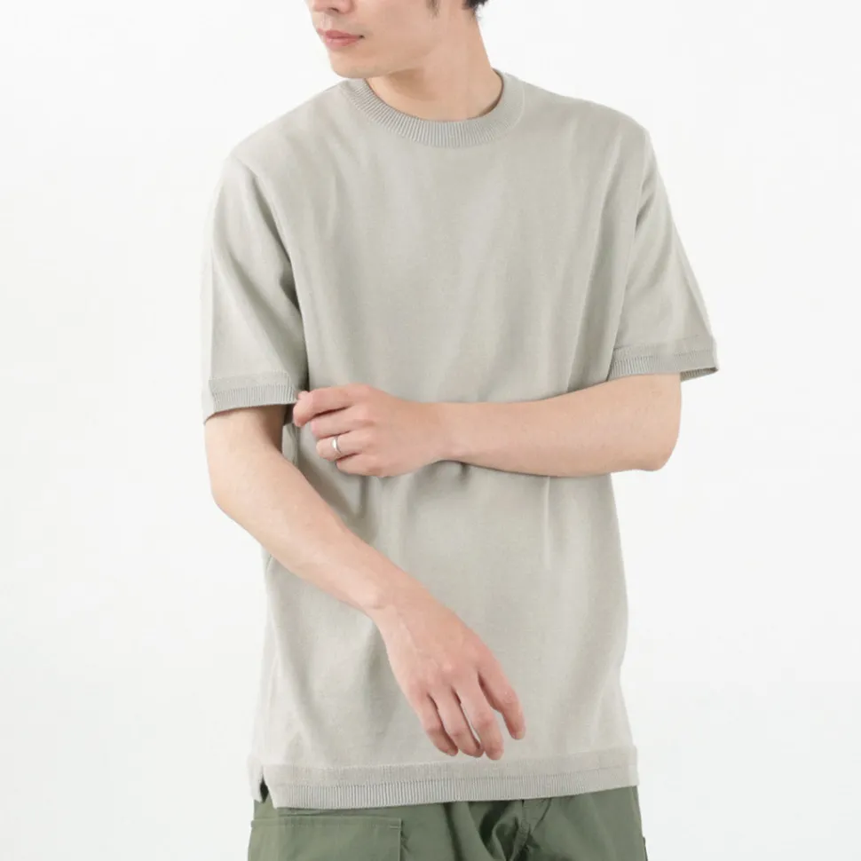 FUJITO / Crew Neck Knit T-Shirt