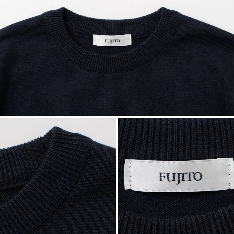 FUJITO / Crew Neck Knit T-Shirt