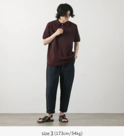 FUJITO / Knit Polo Easy Solid Collar