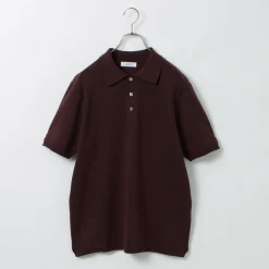 FUJITO / Knit Polo Easy Solid Collar