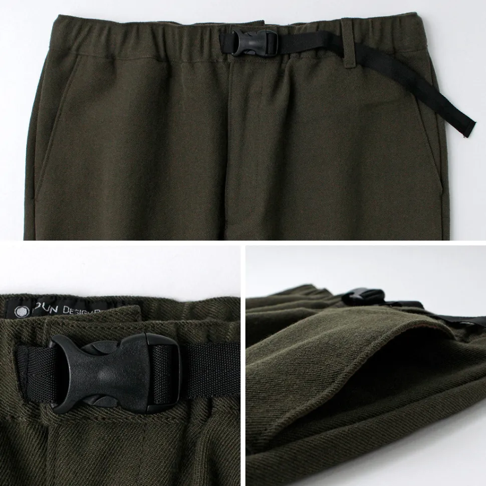 FUJITO / N.O.UN Beltless Pants Wool Serge