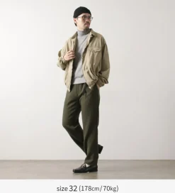 FUJITO / N.O.UN Beltless Pants Wool Serge