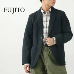 FUJITO / N.O.UN Jacket Cotton Linen Seersucker