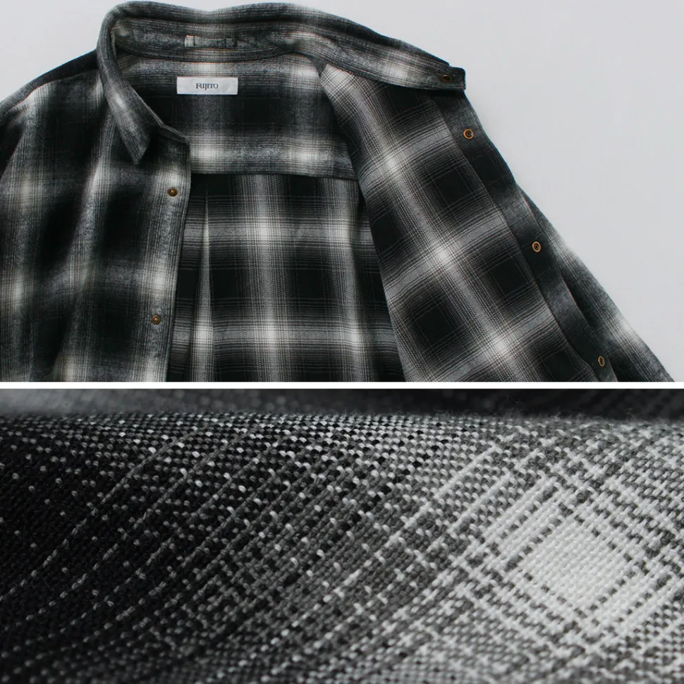 FUJITO / Ring Shirt Ombre Check