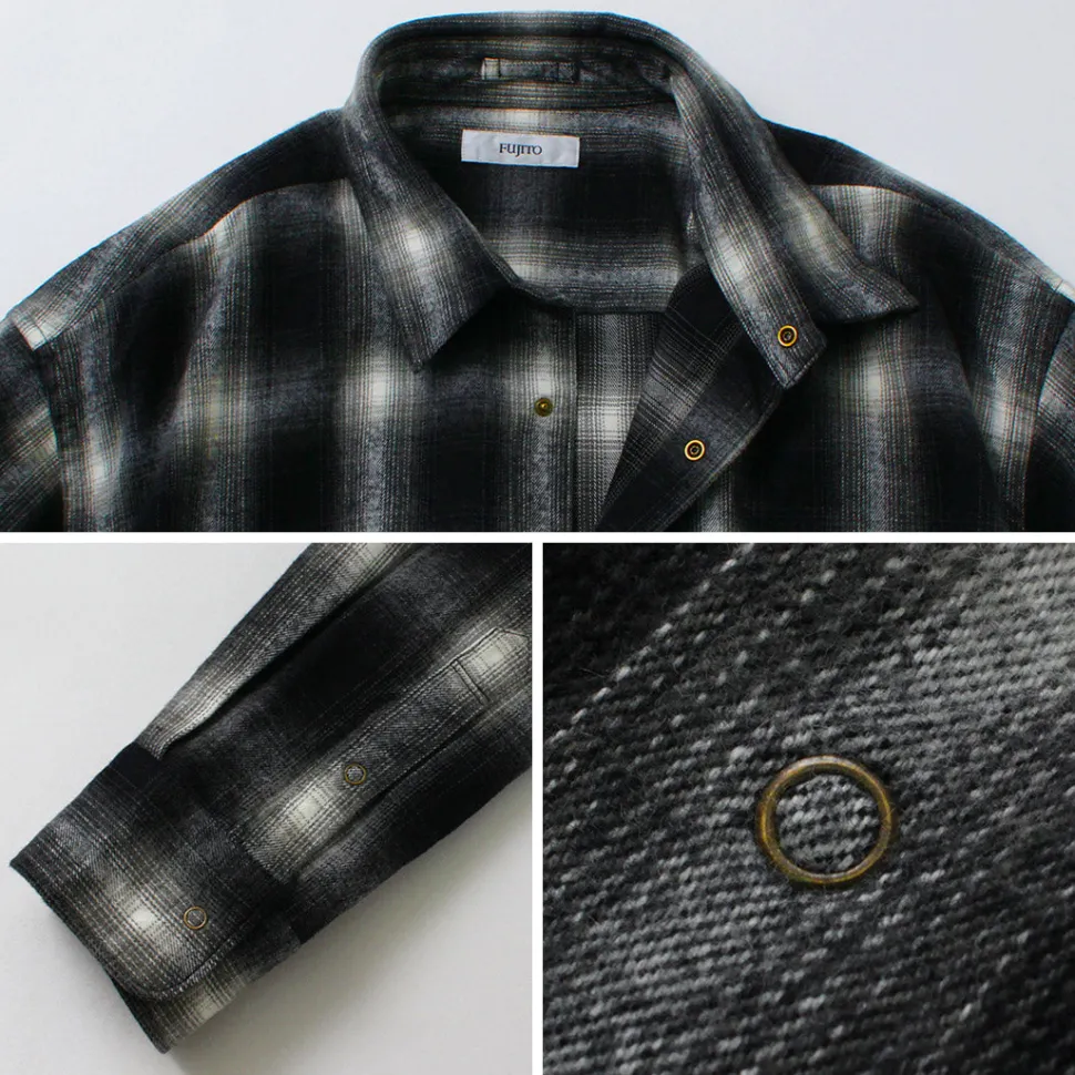 FUJITO / Ring Shirt Ombre Check
