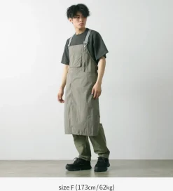 GARAGE GREEN WORKS / Danner Collaboration Cotton Nylon Buff Long Apron