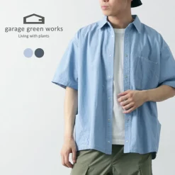 GARAGE GREEN WORKS / Half Sleeve Dungaree Shirt
