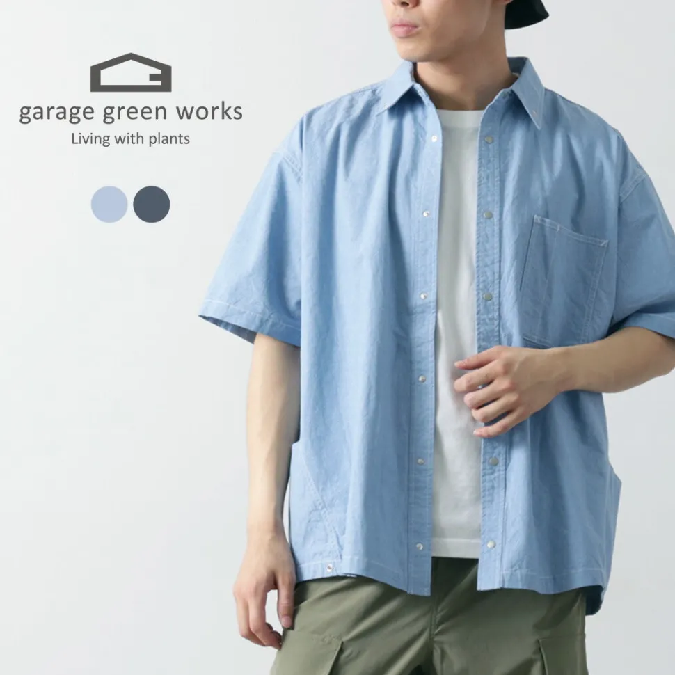 GARAGE GREEN WORKS / Half Sleeve Dungaree Shirt