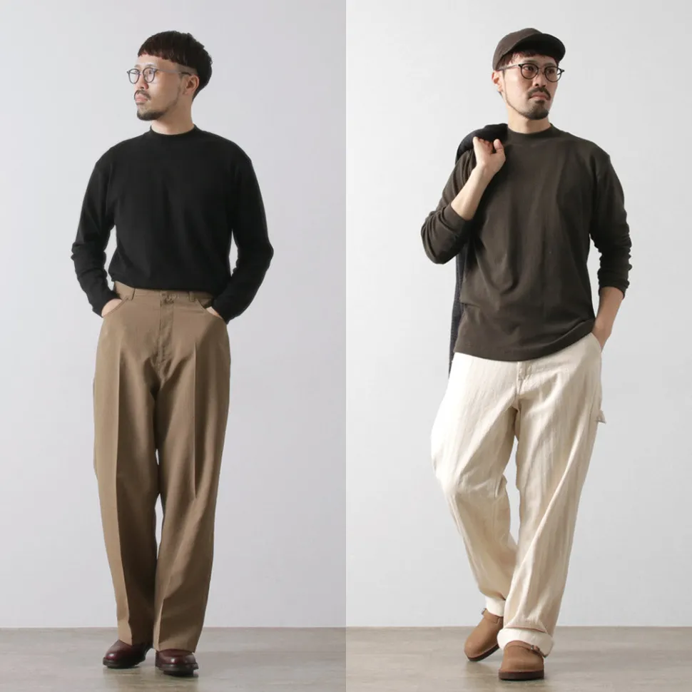 GICIPI / Delfino Crew Neck Basic Fit Long Sleeve Cut and Sewn