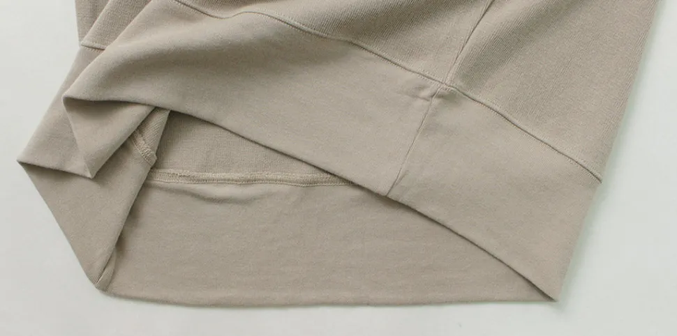 GICIPI / ORSO Crew Neck Ribbed Long Sleeve Milano Rib Knit Sewn