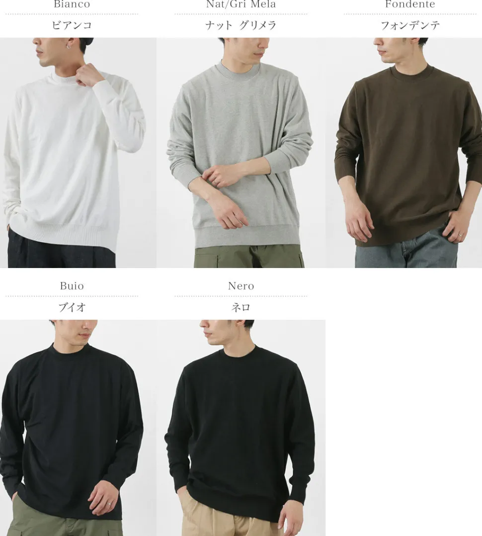 GICIPI / Riccio Riccio Crew Neck Relaxed Fit Long Sleeve Knit Sewn