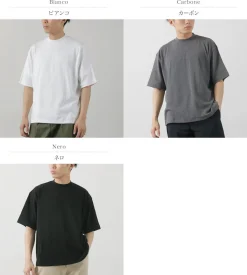 GICIPI / VONGOLA Mock Neck Relaxed Fit Milled T-Shirt