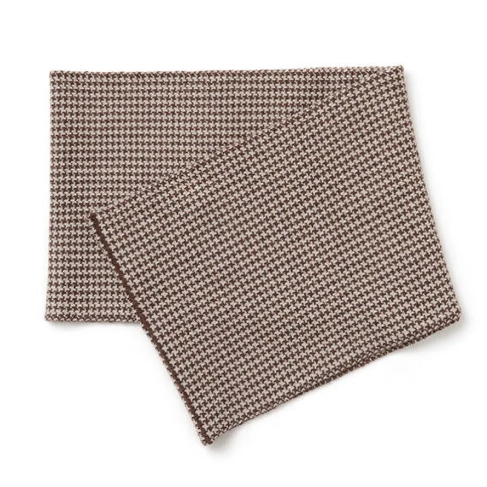 GILBERT WILSON OF HA / Staggered Check Merino Wool Snood